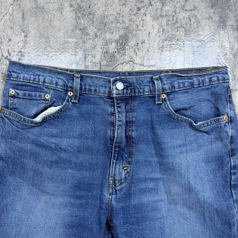 Levi’s 505 Jeans Blue Mens 38x32 Relaxed Fit Faded Straight Leg Medium Denim